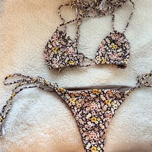 Acacia Swimwear Floral Bikini in Yellow and Pink